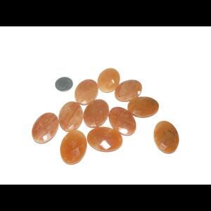 Faceted Peach Aventurine Focal Bead Pendant, Orange Aventurine Pendant